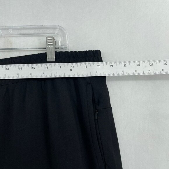 Luxe Jogger Pants Men's Sz 2XL Black Elastic Waist High-Rise Zip Pocket Tapered - Picture 10 of 13